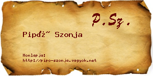 Pipó Szonja névjegykártya